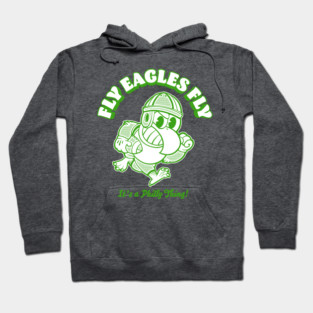 Retro Football Mascot Fly Eagles Fly Hoodie