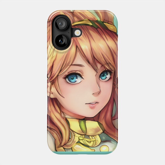 Cute Brown Hair Anime Girl Phone Case by animegirlnft