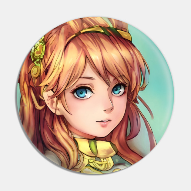 Cute Brown Hair Anime Girl Pin by animegirlnft