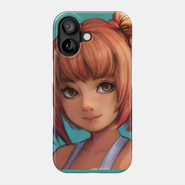 Cute Red Hair Anime Girl Phone Case by animegirlnft
