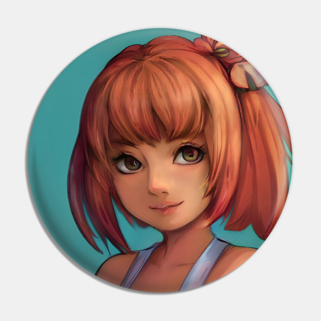 Cute Red Hair Anime Girl Pin by animegirlnft