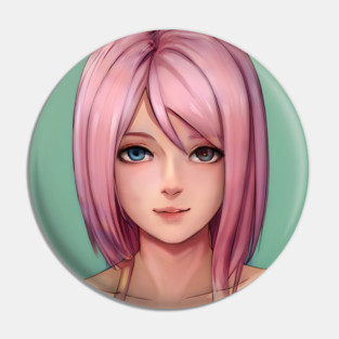 Pretty In Pink Hair Anime Girl Next Door Pin