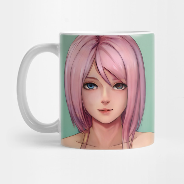 Pretty In Pink Hair Anime Girl Next Door by animegirlnft