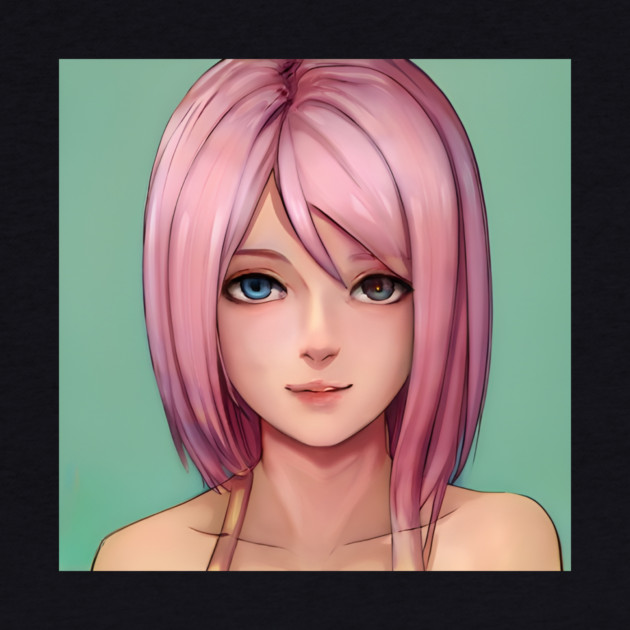 Pretty In Pink Hair Anime Girl Next Door by animegirlnft