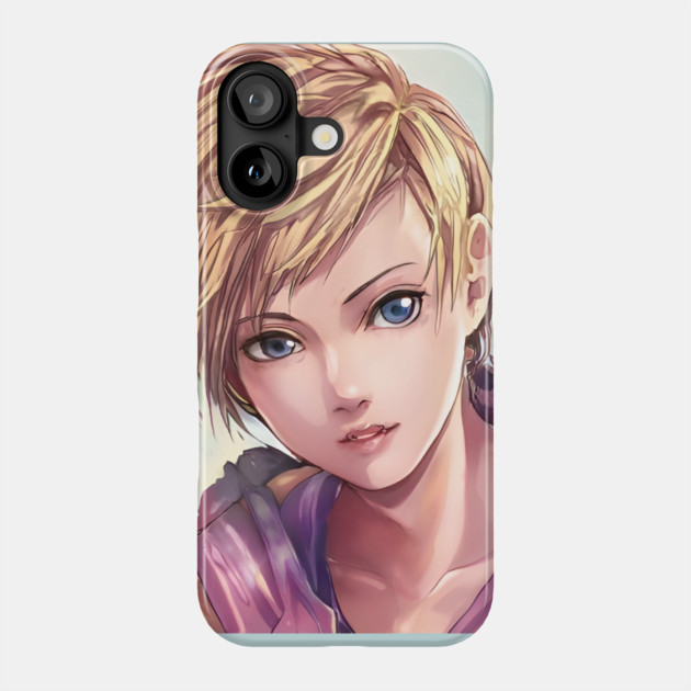 Hot Blonde Anime Girl with Short Hair Phone Case by animegirlnft