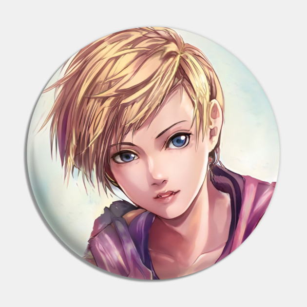 Hot Blonde Anime Girl with Short Hair Pin by animegirlnft