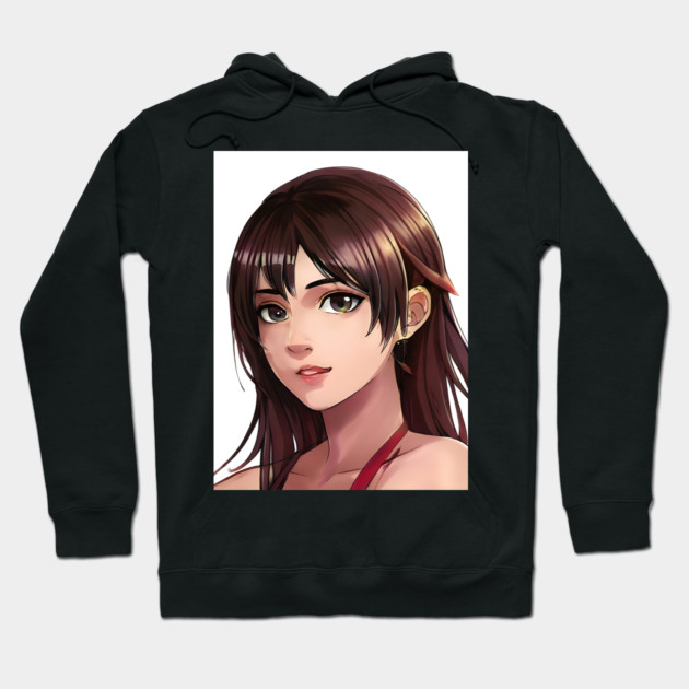 Brown hair anime pretty girl Hoodie by animegirlnft