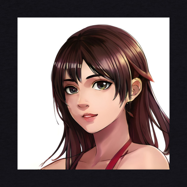 Brown hair anime pretty girl by animegirlnft