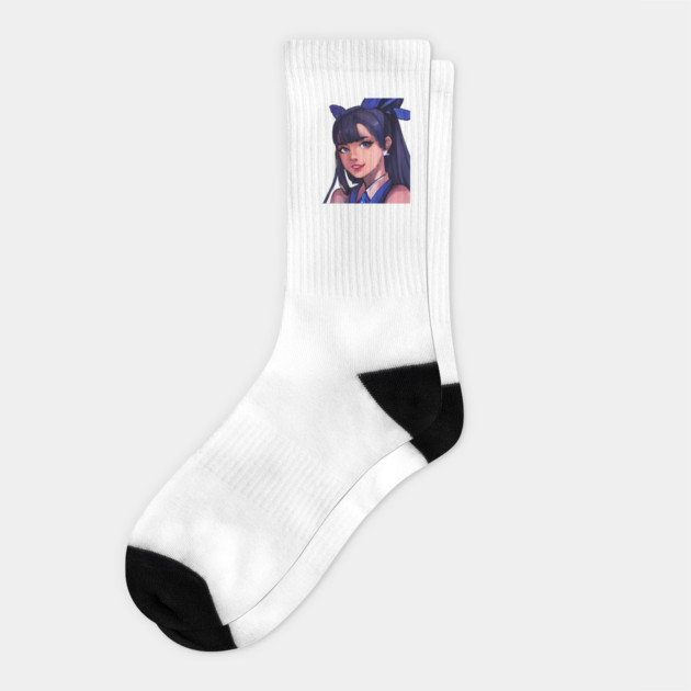 Latin American Anime Girl Socks by animegirlnft