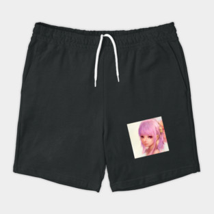 Pink Hair Pretty Anime Girl Shorts