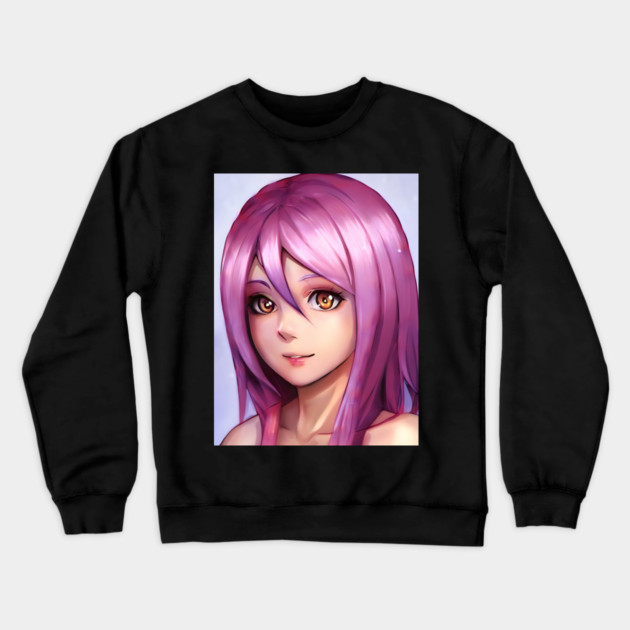 Purple hair cosplay anime girl Crewneck Sweatshirt by animegirlnft