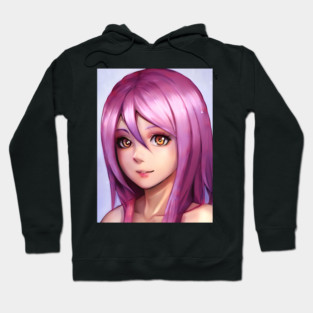 Purple hair cosplay anime girl Hoodie