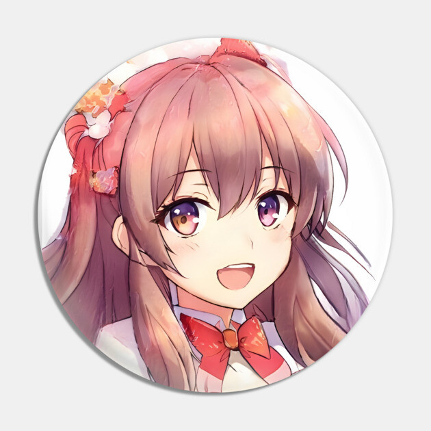Brown hair beautiful anime girl Pin by animegirlnft