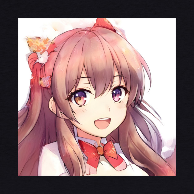 Brown hair beautiful anime girl by animegirlnft