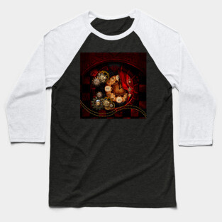 Steampunk, awesome clockwork with gears Baseball T-Shirt