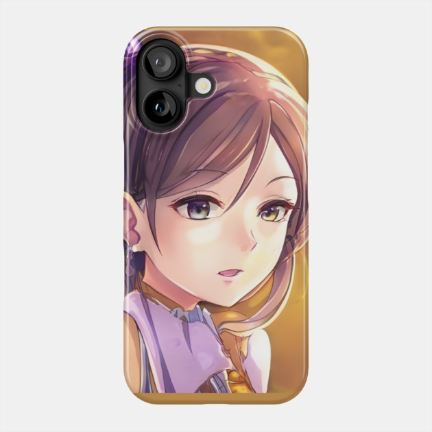 Beautiful brown hair anime school girl Phone Case by animegirlnft