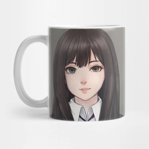 Black Hair Cute Anime High School Pretty Girl by animegirlnft