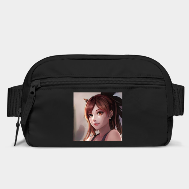 Beautiful brown hair waifu girl by animegirlnft