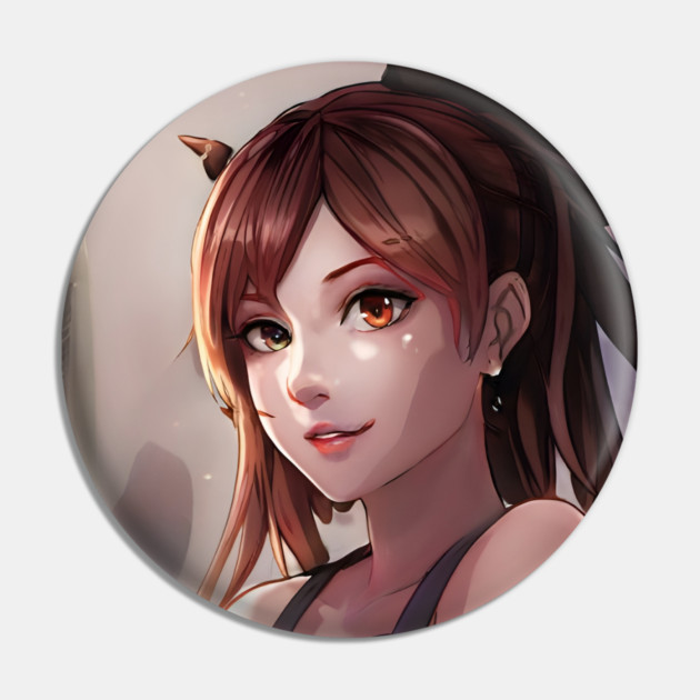 Beautiful brown hair waifu girl Pin by animegirlnft