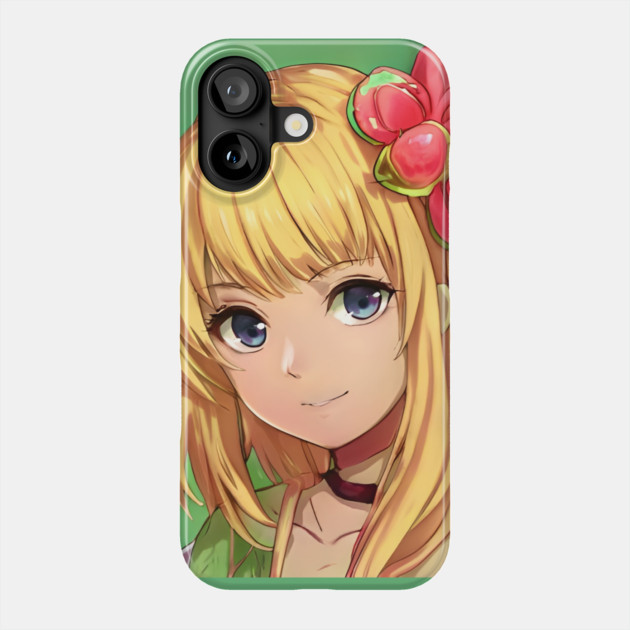 Blonde hair cute anime girl face Phone Case by animegirlnft