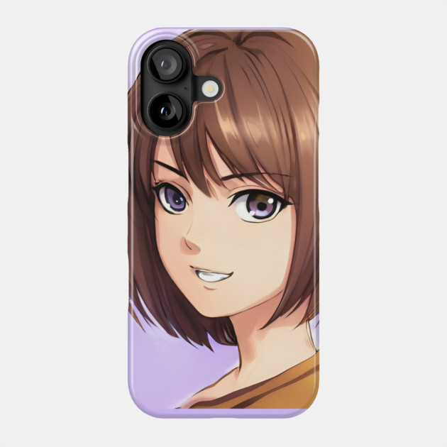 Cute Brown Hair Waifu Anime Girl Phone Case by animegirlnft
