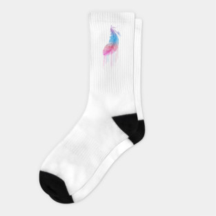 Rainbow Feather Socks
