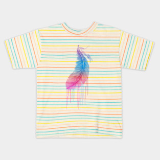 Rainbow Feather Kids T-Shirt