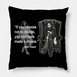 Rush - Neil Peart FREEWILL Quote Pillow