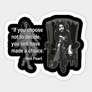 Rush - Neil Peart FREEWILL Quote Sticker