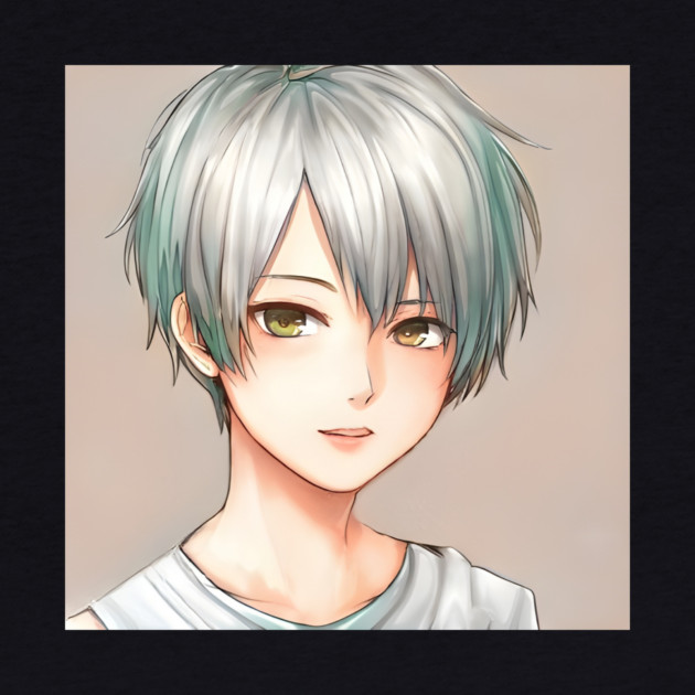 Green hair tomboy anime girl by animegirlnft