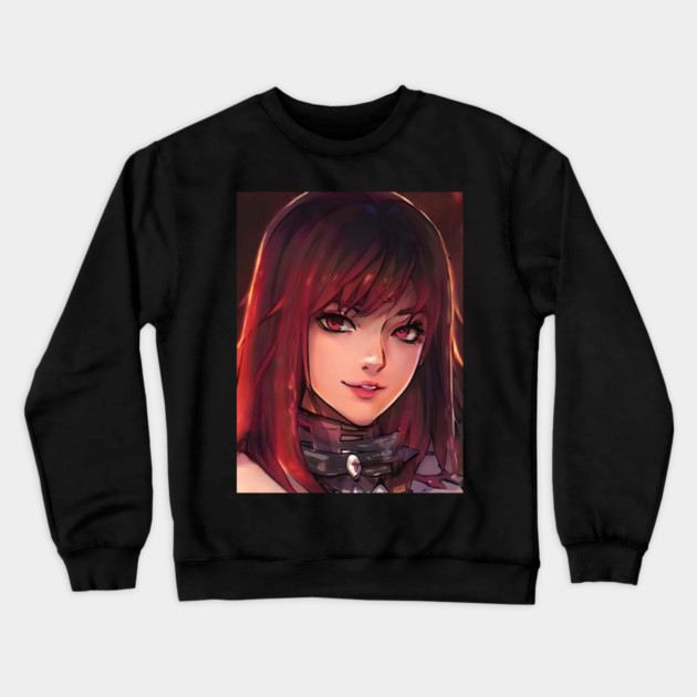 Sexy red hair anime girl Crewneck Sweatshirt by animegirlnft