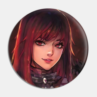 Sexy red hair anime girl Pin