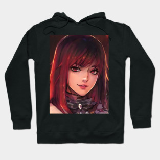Sexy red hair anime girl Hoodie