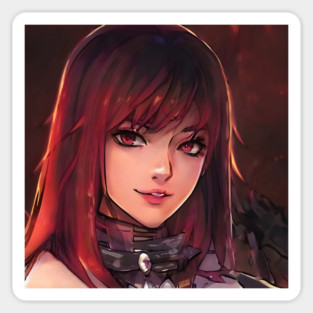 Sexy red hair anime girl Magnet