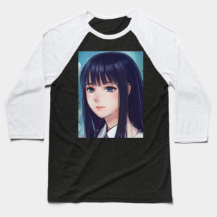 Sad anime girl with black hair Baseball T-Shirt