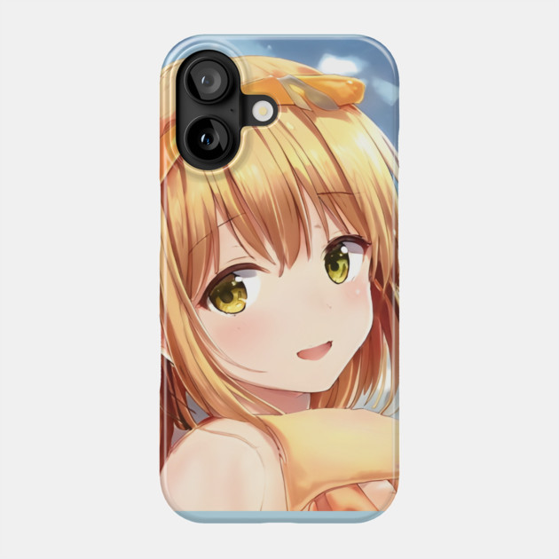 Cute anime face of blonde girl Phone Case by animegirlnft