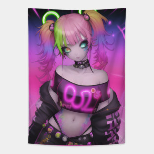 Sexy Cosplay Rave Kawaii Girl Tapestry