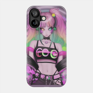 Sexy rave party anime girl Phone Case