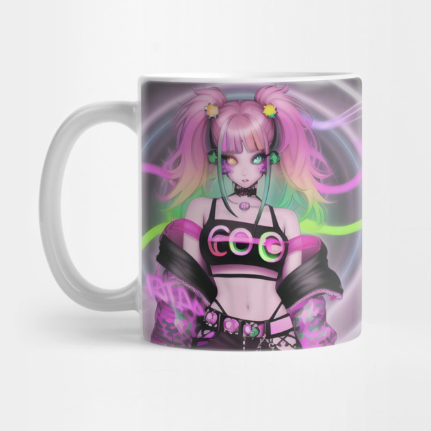 Sexy rave party anime girl by animegirlnft