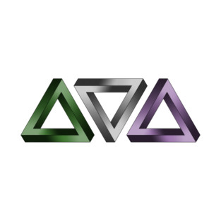 Genderqueer Pride Flag Colored Twisted Triangles Optical Illusions T-Shirt