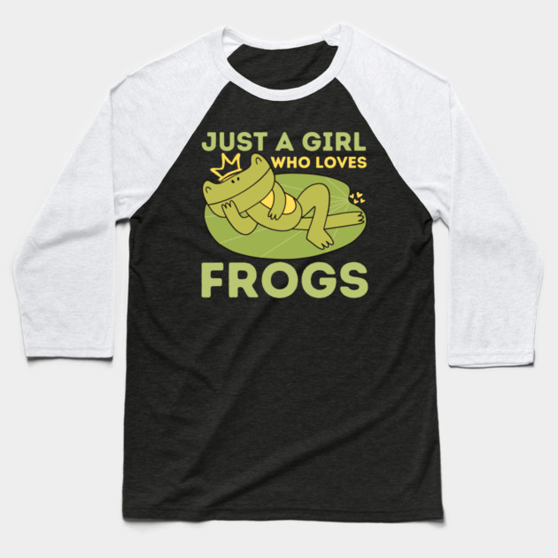 Just a Girl Who Loves Frogs Baseball T-Shirt by The WYLD Tribe