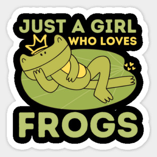 Just a Girl Who Loves Frogs Sticker