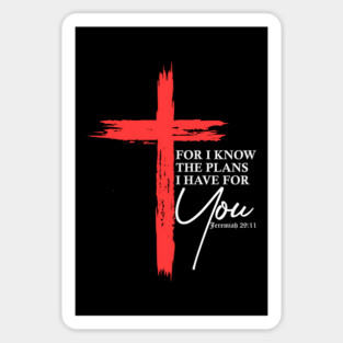 Jeremiah 29:11 Christian Religious Bible Verse Gifts Cross Sticker