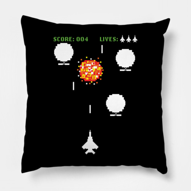 Pixel Art Retro Video Game Spy Balloon Pillow by belownormal