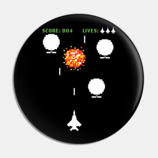 Pixel Art Retro Video Game Spy Balloon Pin