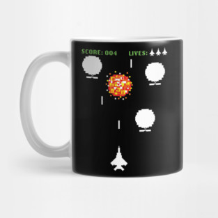 Pixel Art Retro Video Game Spy Balloon Mug