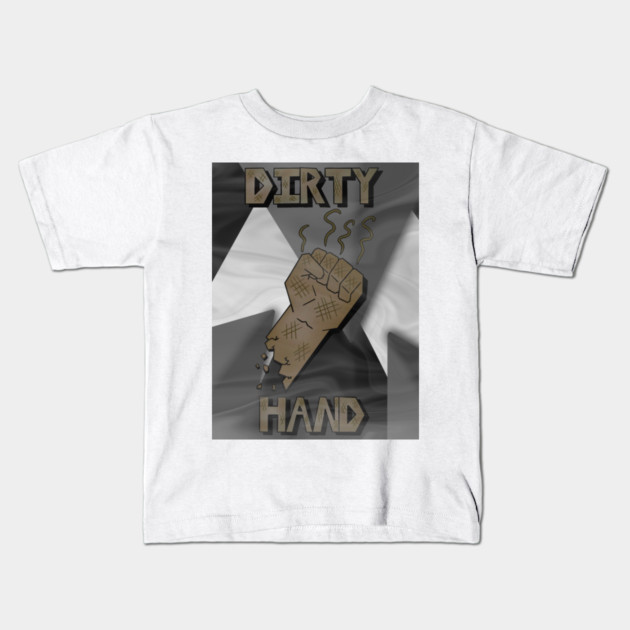 Dirty Hand Fan Art Kids T-Shirt by Lou Johnson