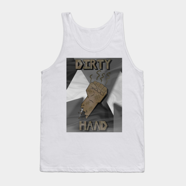 Dirty Hand Fan Art Tank Top by Lou Johnson