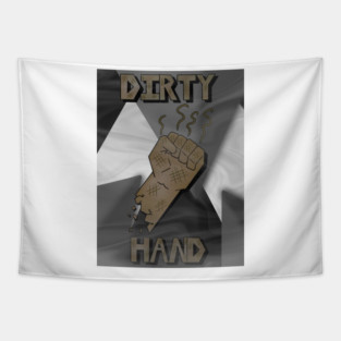 Dirty Hand Fan Art Tapestry