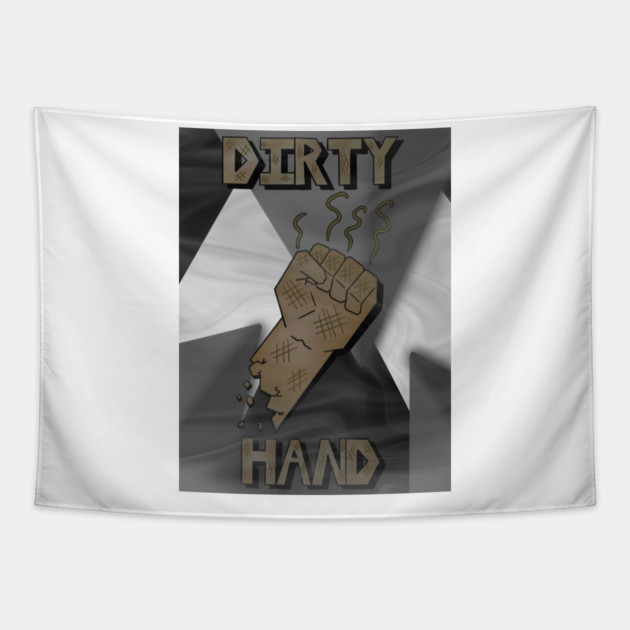 Dirty Hand Fan Art Tapestry by Lou Johnson